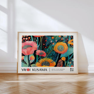Botanical-themed floral wall art in warm tones for hallway display

