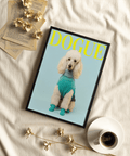 Pet Wall Decor poster in Blue, Green, Yellow, and Beige for pet lovers