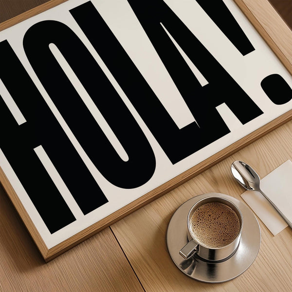 Welcoming Spanish-themed typographic posters perfect for entryway decor