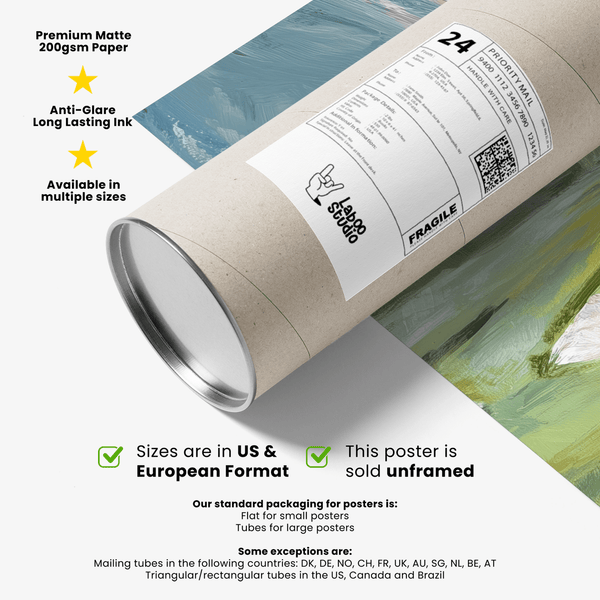 Minimal golf landscape wall art print with layered grass shapes