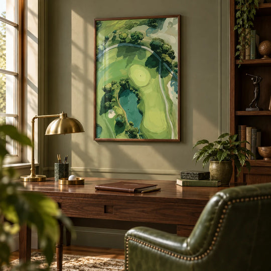 Scène de golf aérienne