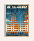 Overview of basketball-themed poster print with repeating ball grid and headline text