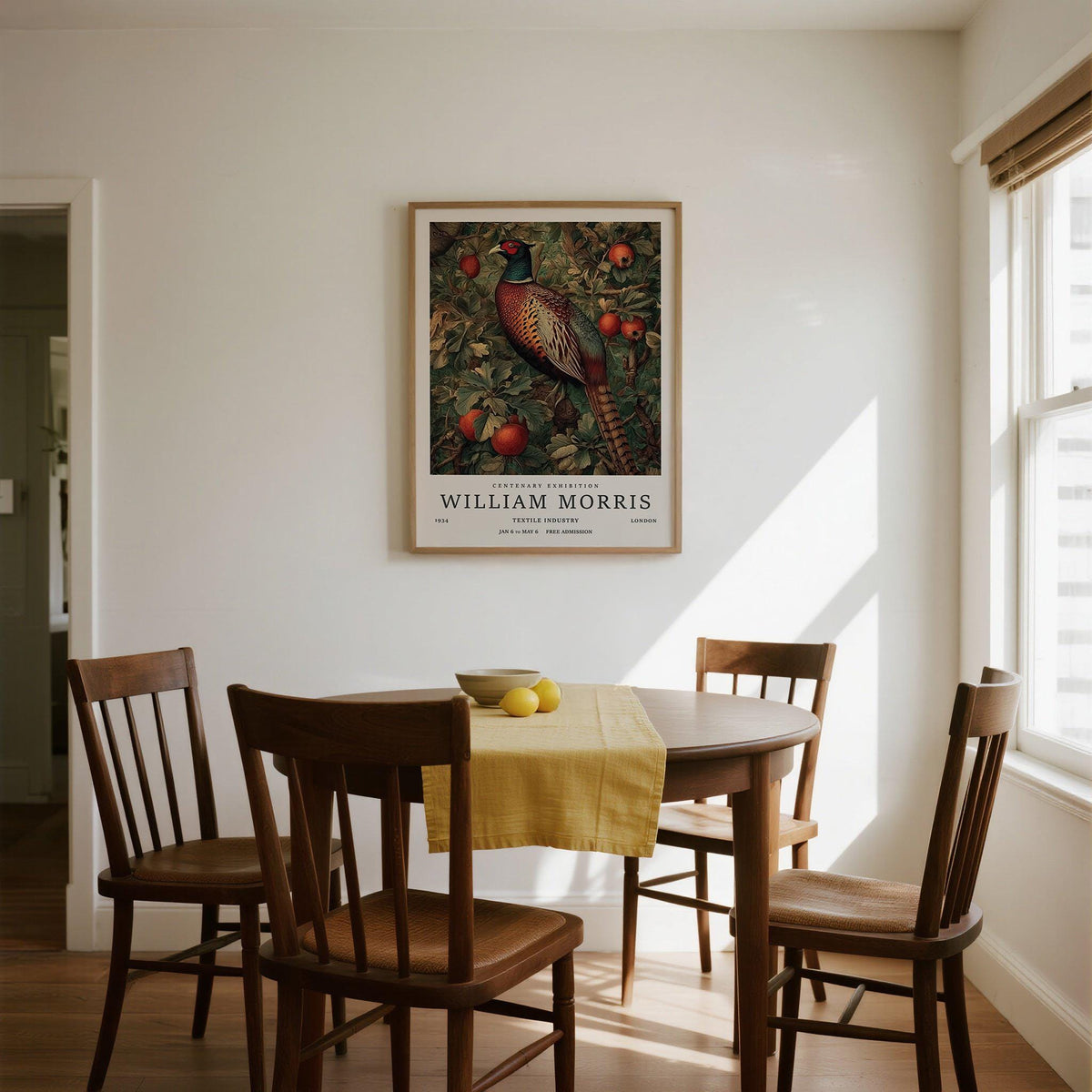 Pheasant Wall Art in warm green and copper palette, ideal for cottage decor.
