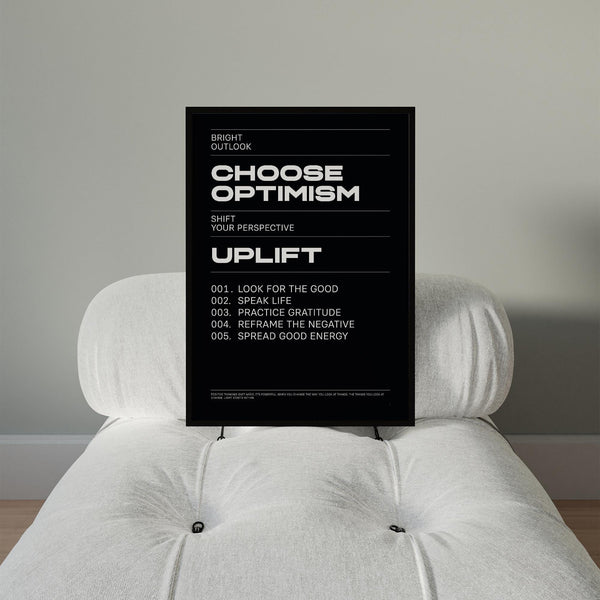 Motivational Affirmation Print with daily reminders to shift perspective.