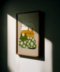 Sleeping Cats Art Print with playful cats, suitable for cozy reading nooks