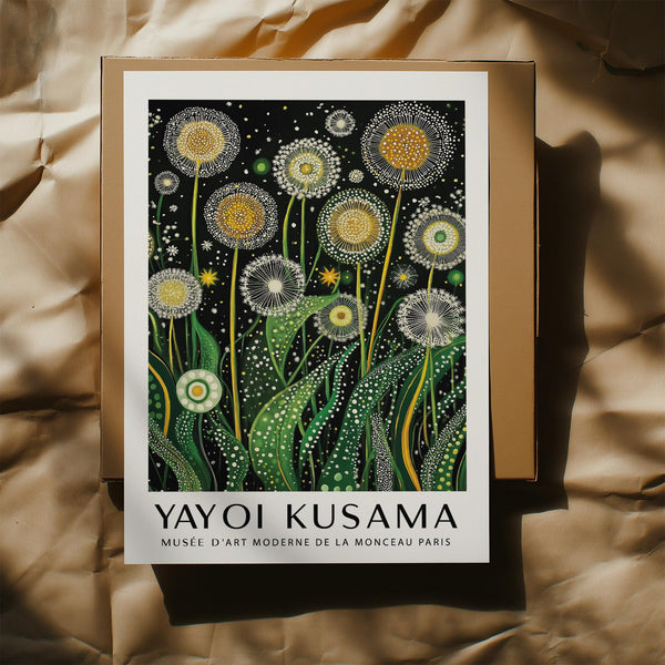 Nature-inspired botanical wall art in green, white, and gold tones.