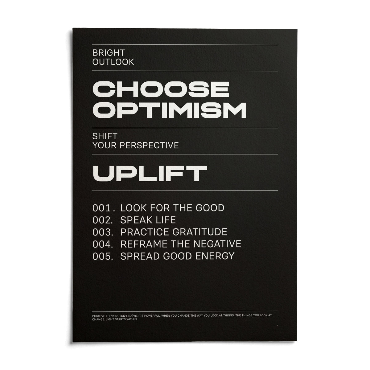 Affirmation Print, shown as an unframed paper print on a plain white background