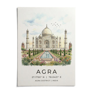Agra Historical Poster, shown as an unframed paper print on a plain white background