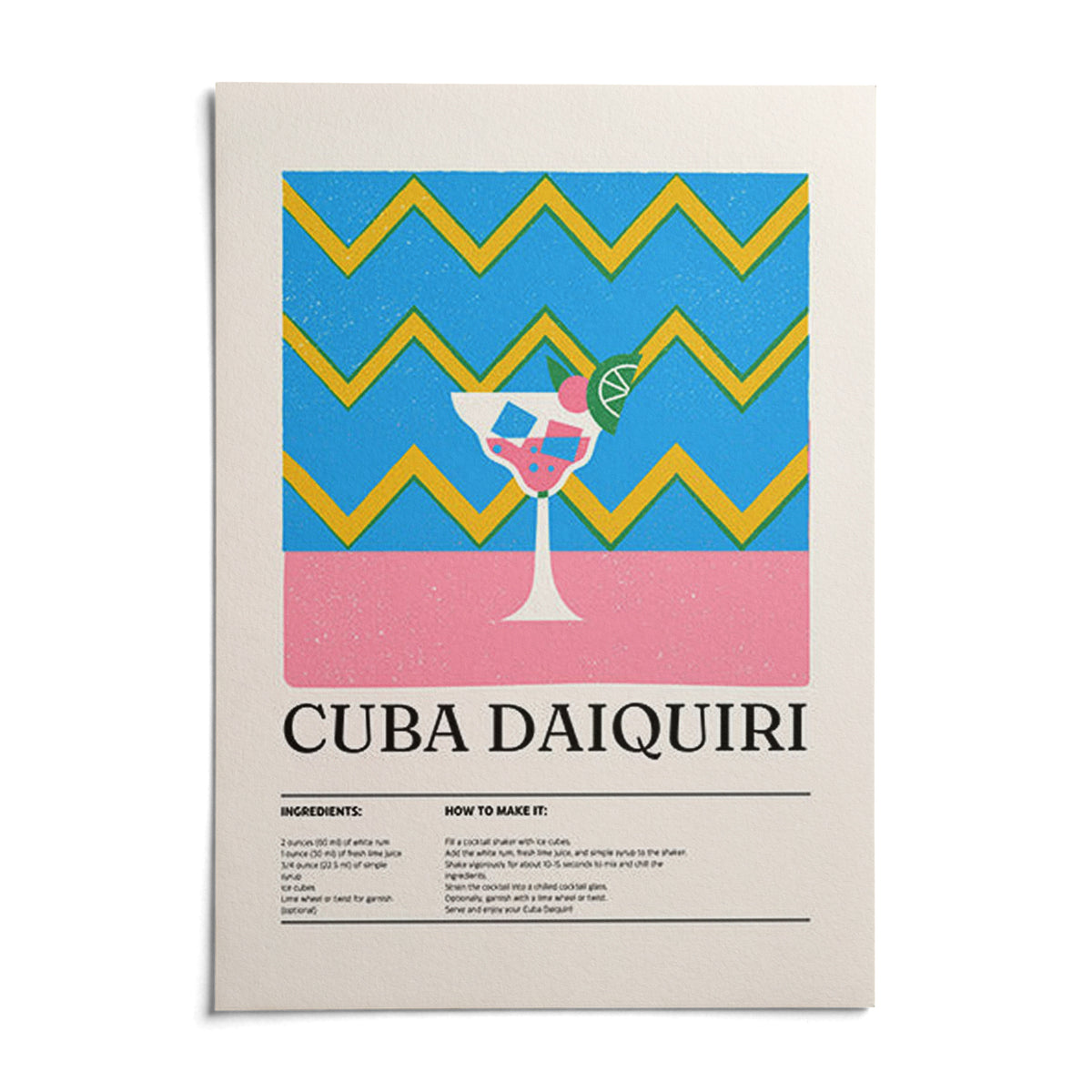 Alcohol Artwork, shown as an unframed paper print on a plain white background