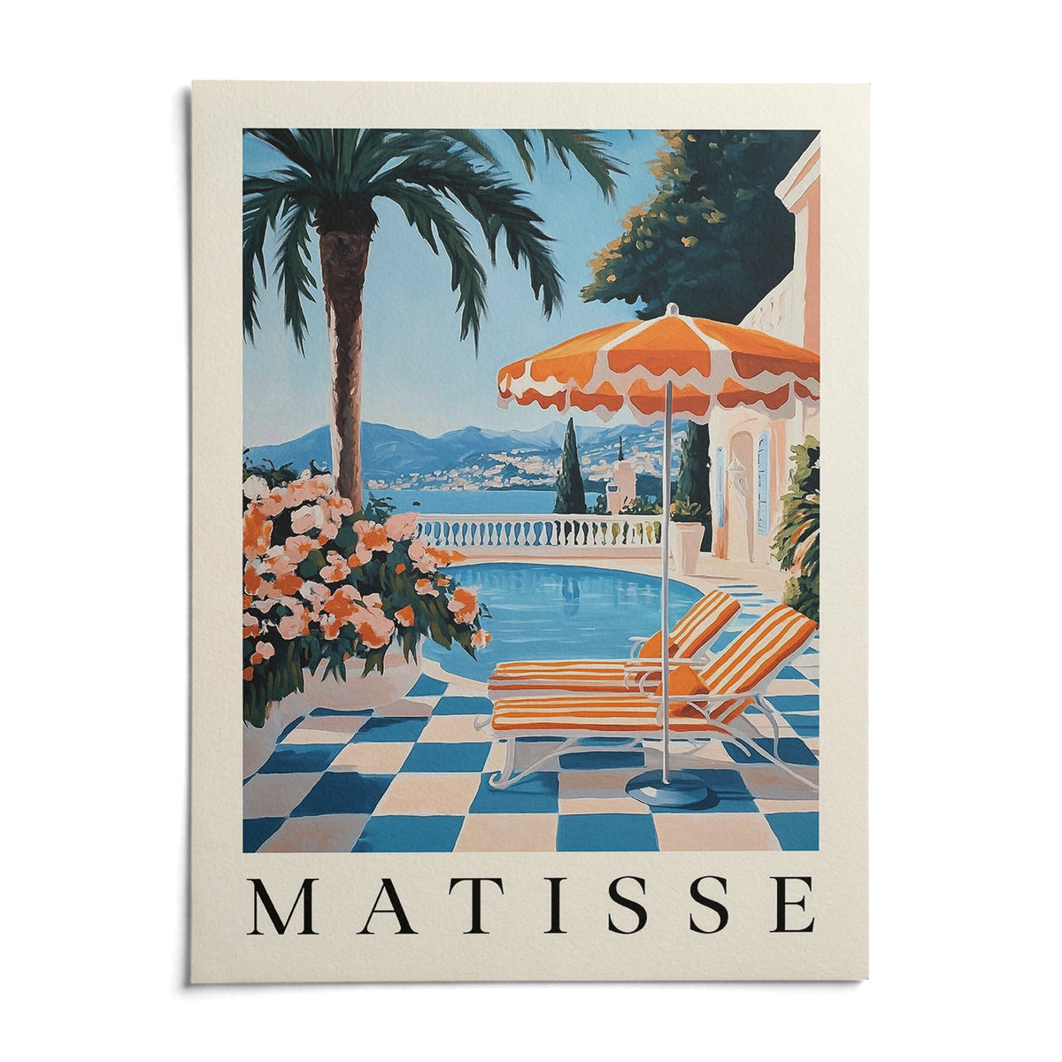 Amalfi Coast Wall Art Print, shown as an unframed paper print on a plain white background
