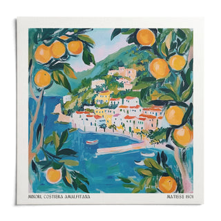 Amalfi Wall Art, shown as an unframed paper print on a plain white background