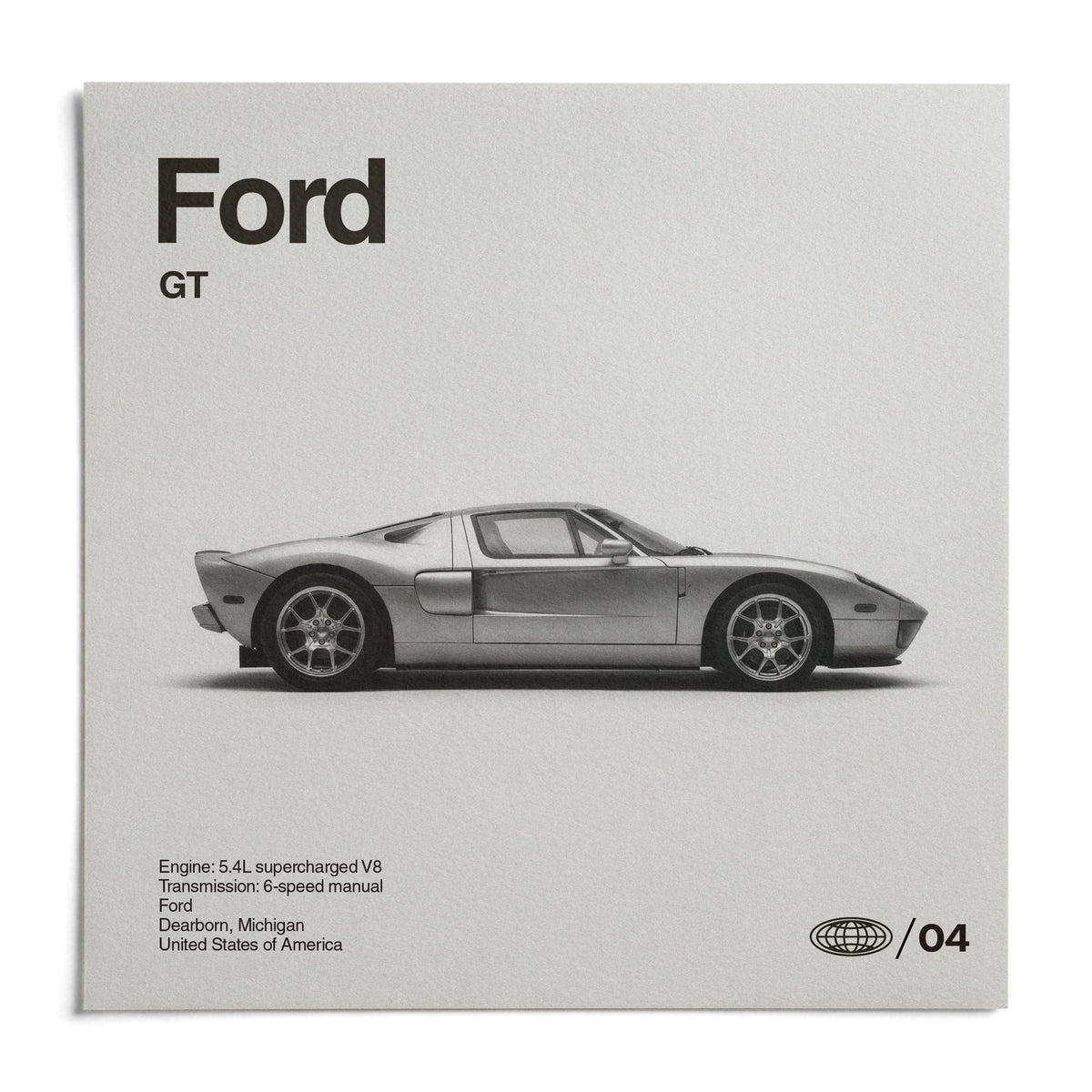 American Supercar Poster, shown as an unframed paper print on a plain white background