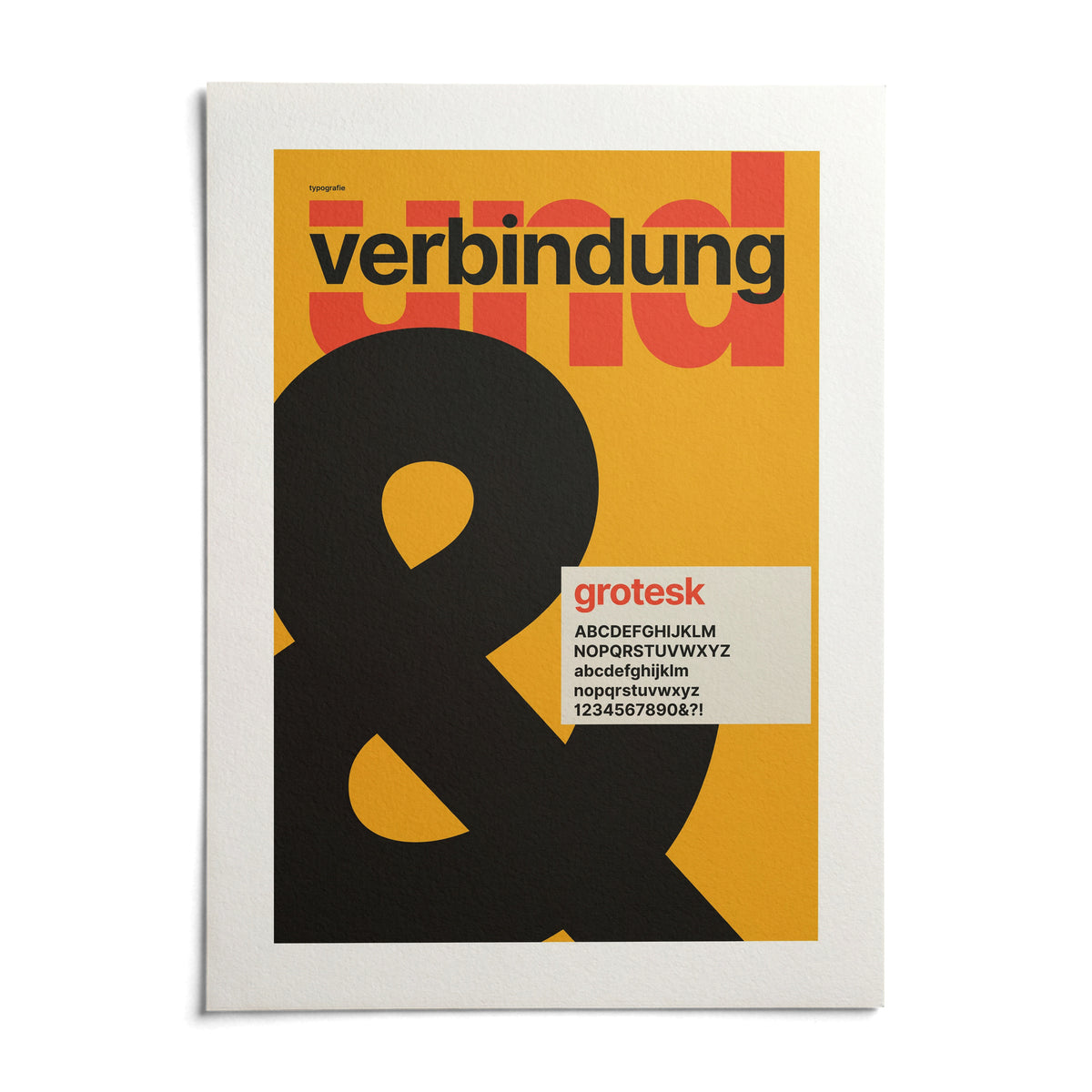 Ampersand Print, shown as an unframed paper print on a plain white background
