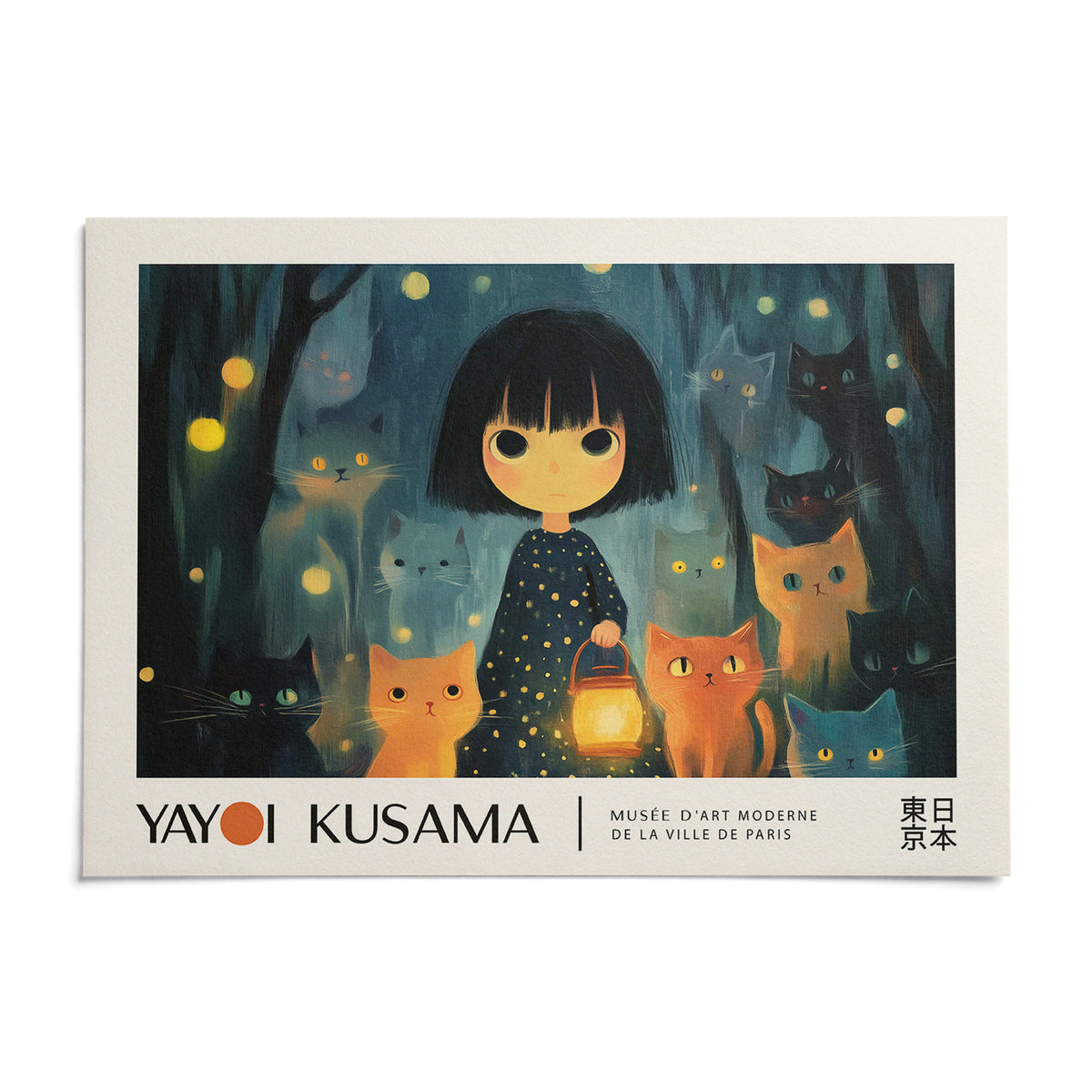Anime Girl Poster, shown as an unframed paper print on a plain white background