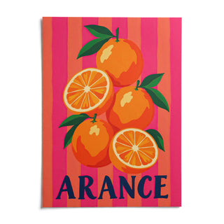 Arance Stripes Print, shown as an unframed paper print on a plain white background