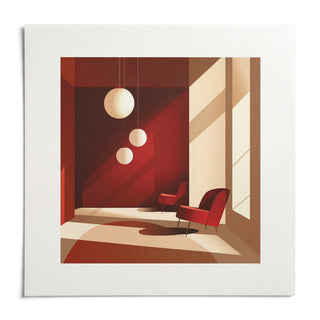 Architectural Interior Art, shown as an unframed paper print on a plain white background