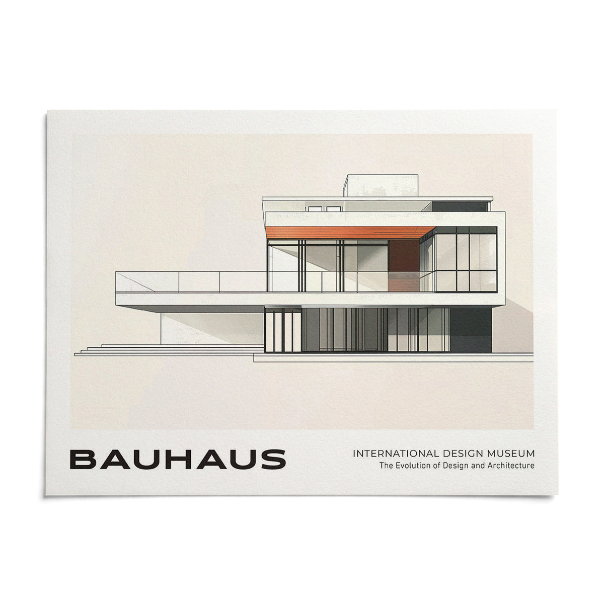 Architecture Art Print, shown as an unframed paper print on a plain white background