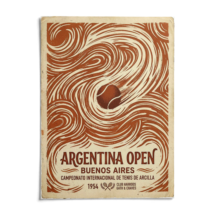 Argentina Open Poster, shown as an unframed paper print on a plain white background