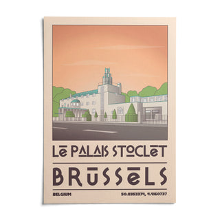 Art Deco Brussels Print, shown as an unframed paper print on a plain white background