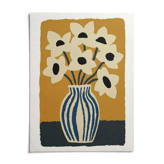 Art Print Flowers, shown as an unframed paper print on a plain white background