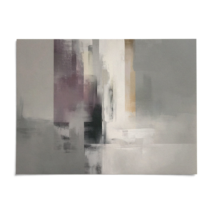 Grey Violet Art, shown as an unframed paper print on a plain white background