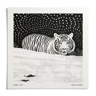Art White Tiger, shown as an unframed paper print on a plain white background