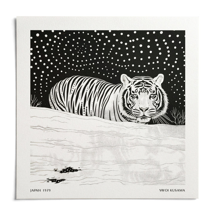 Art White Tiger, shown as an unframed paper print on a plain white background