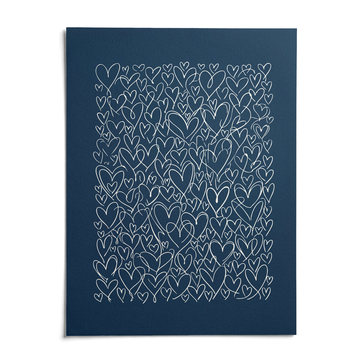 Art with Hearts, shown as an unframed paper print on a plain white background