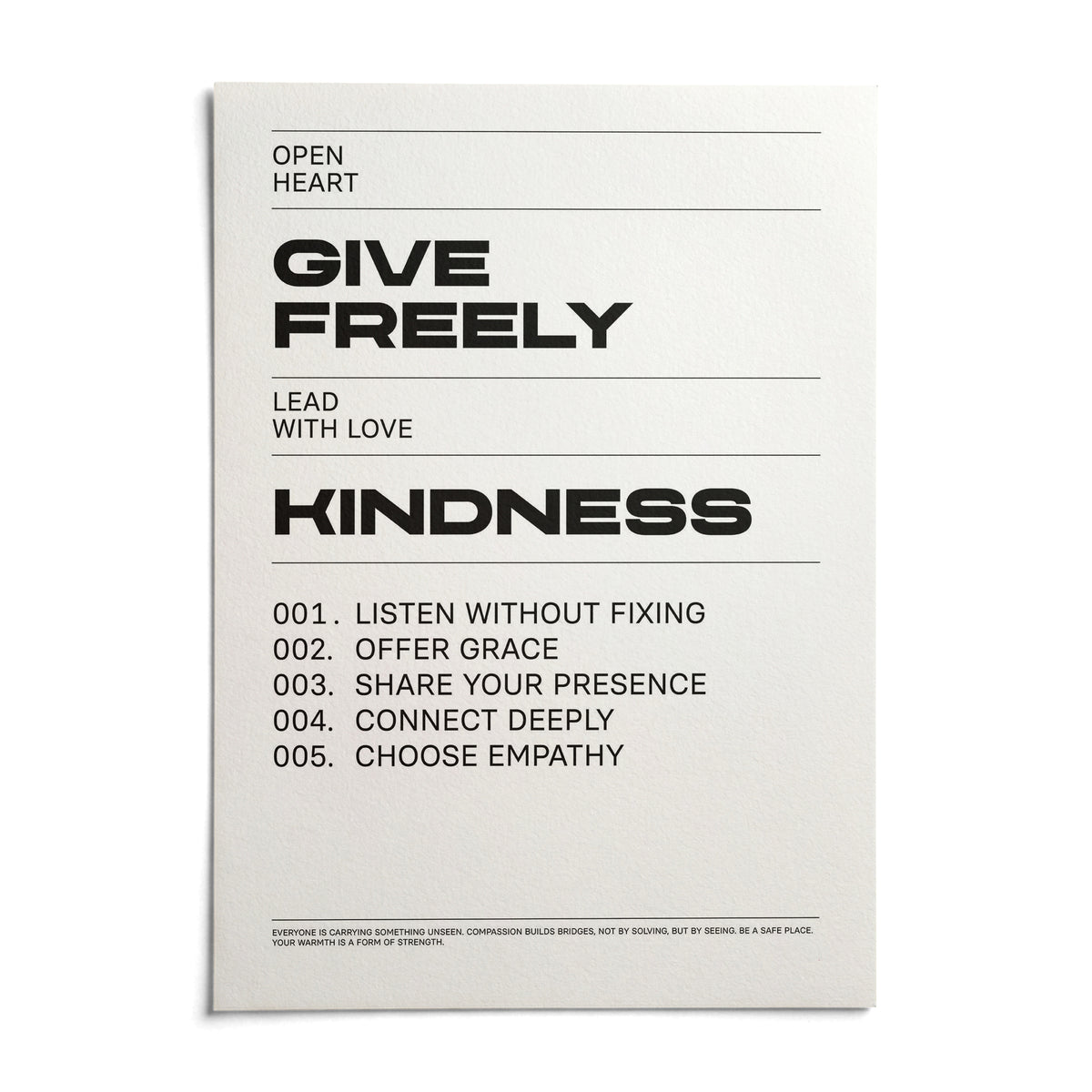 Art with Quotes, shown as an unframed paper print on a plain white background