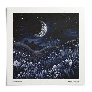 Art with the Moon, shown as an unframed paper print on a plain white background