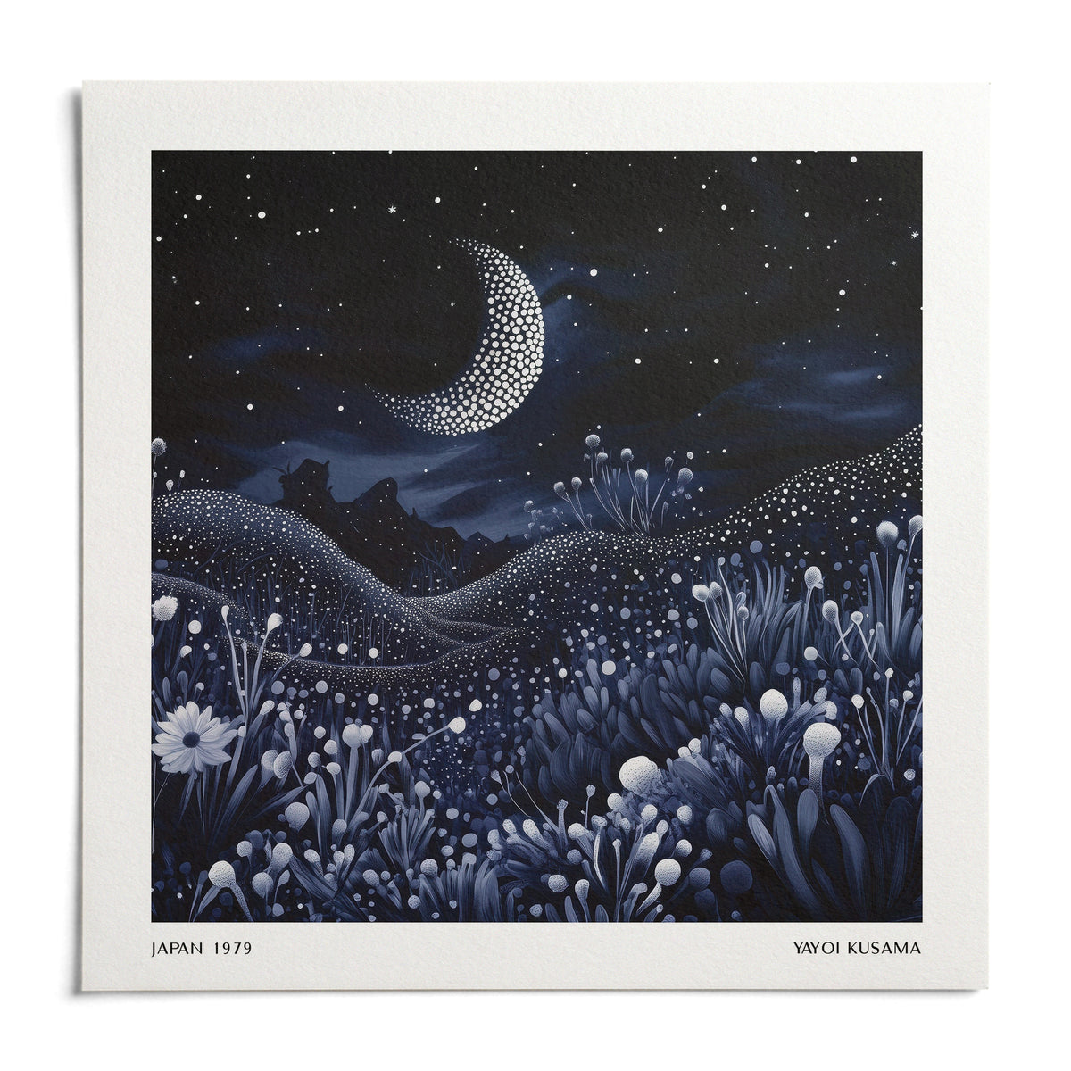 Art with the Moon, shown as an unframed paper print on a plain white background