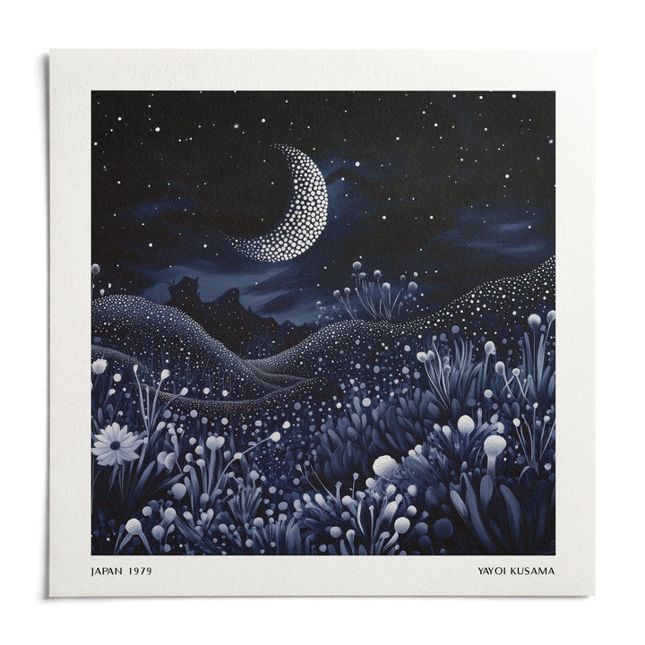 Art with the Moon, shown as an unframed paper print on a plain white background
