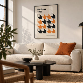 Artwork for Office, framed on the wall of a modern city flat living room