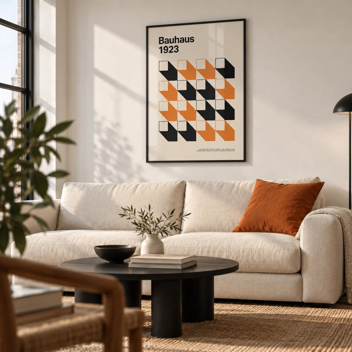 Artwork for Office, framed on the wall of a modern city flat living room