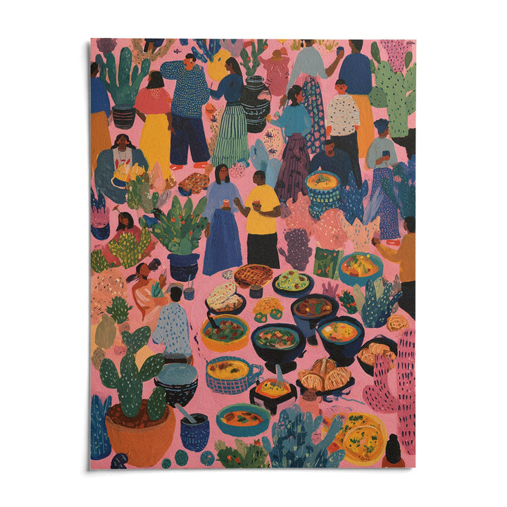 Artwork from Mexico, shown as an unframed paper print on a plain white background