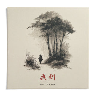 Asian Ink Art, shown as an unframed paper print on a plain white background