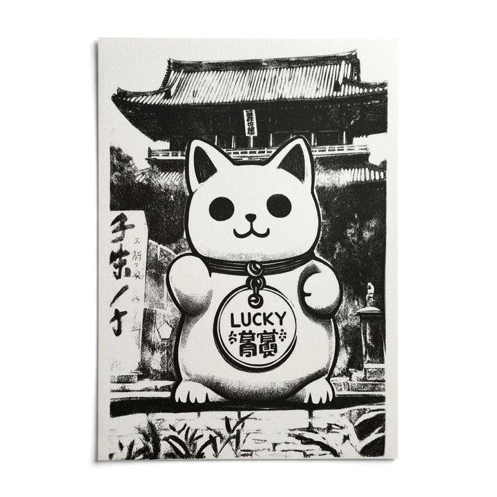 Asian Wall Decor, shown as an unframed paper print on a plain white background