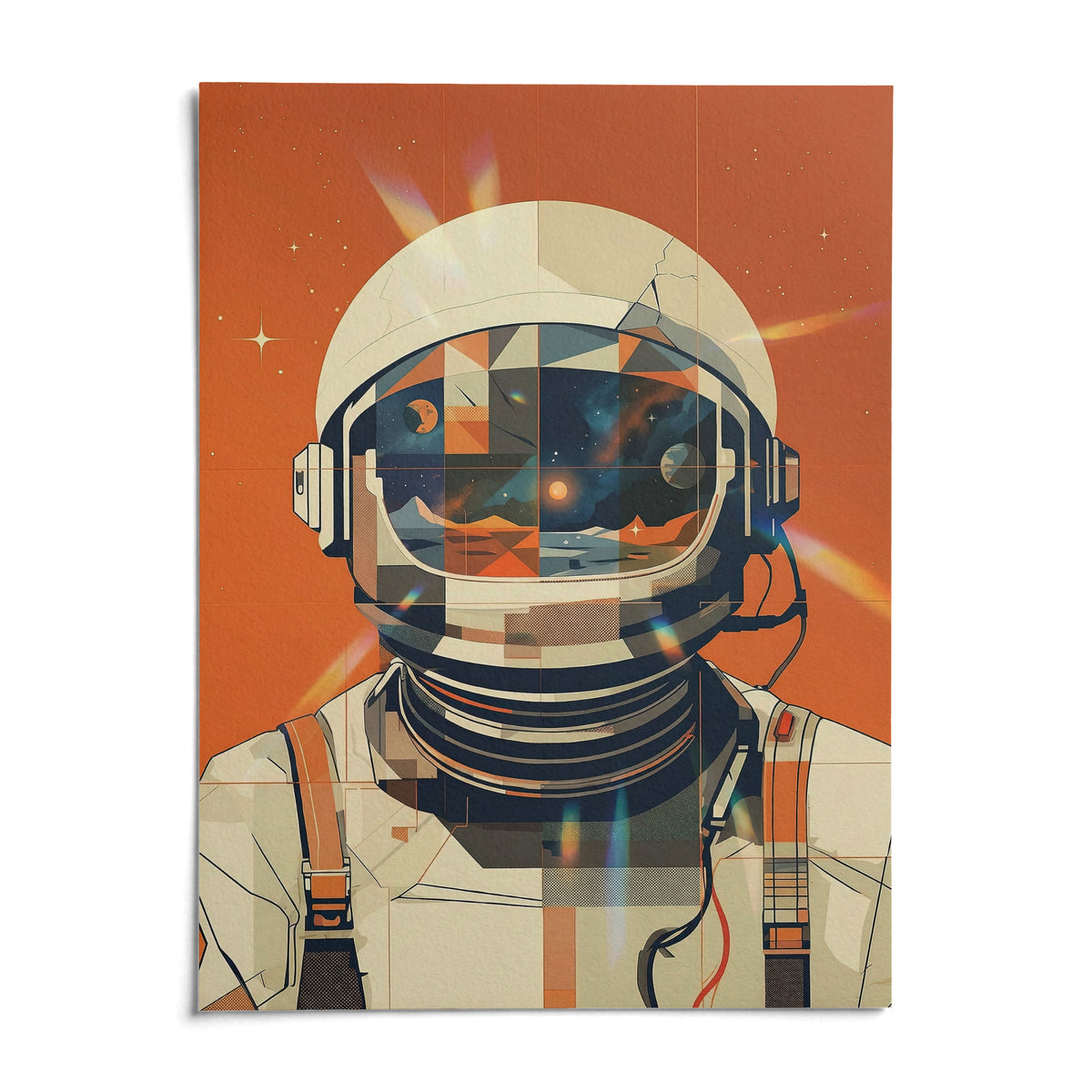 Astronaut Poster, shown as an unframed paper print on a plain white background