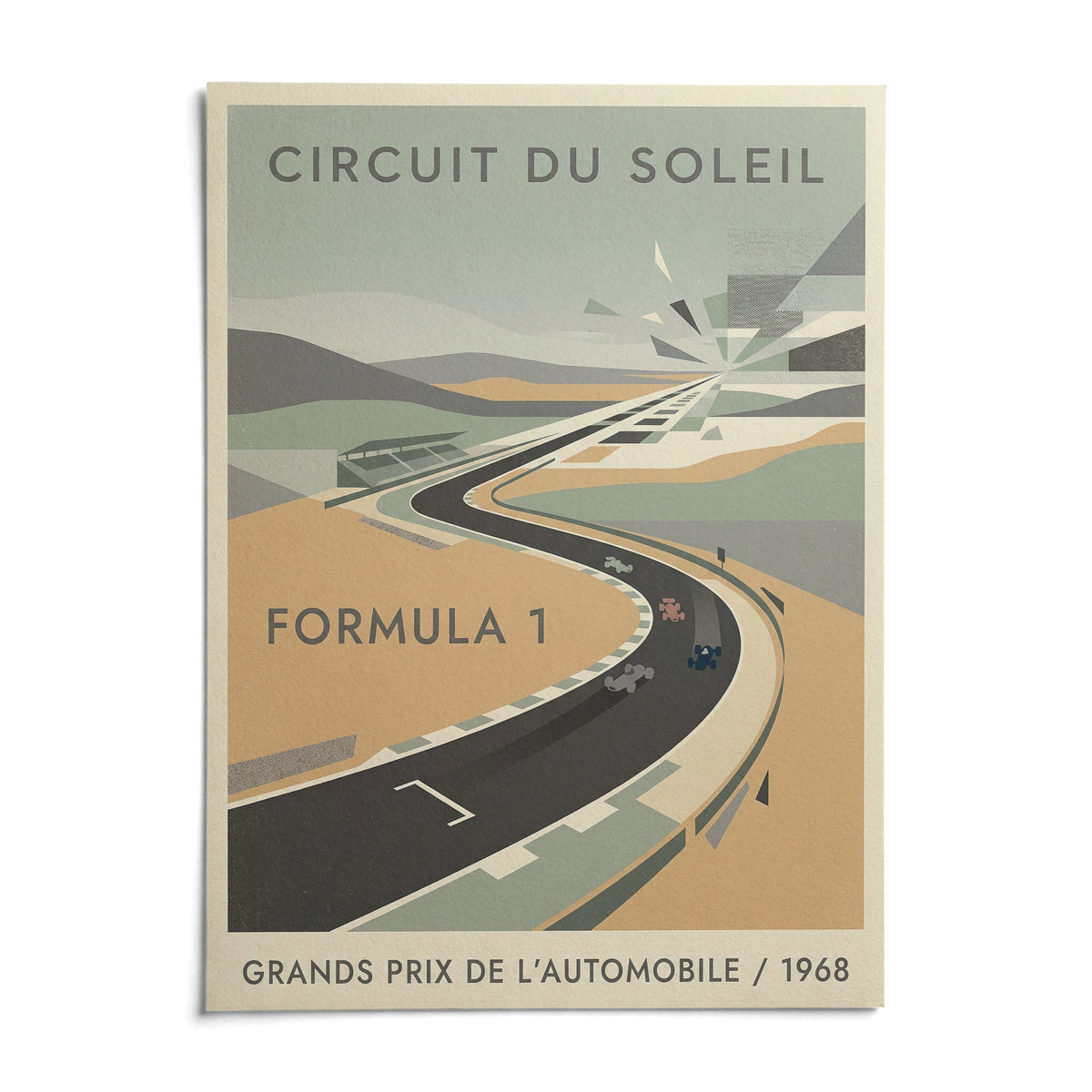 Automobile Circuit Poster, shown as an unframed paper print on a plain white background