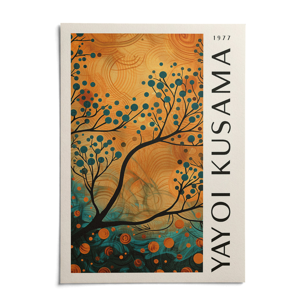 Autumn Wall Art for Living Room, shown as an unframed paper print on a plain white background
