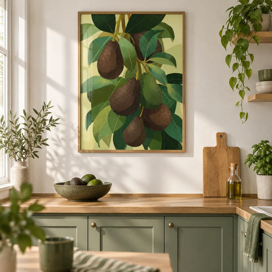 Avocado-Cluster-Druck