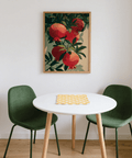 Pomegranate Art Print, beige background, ideal for office wall art