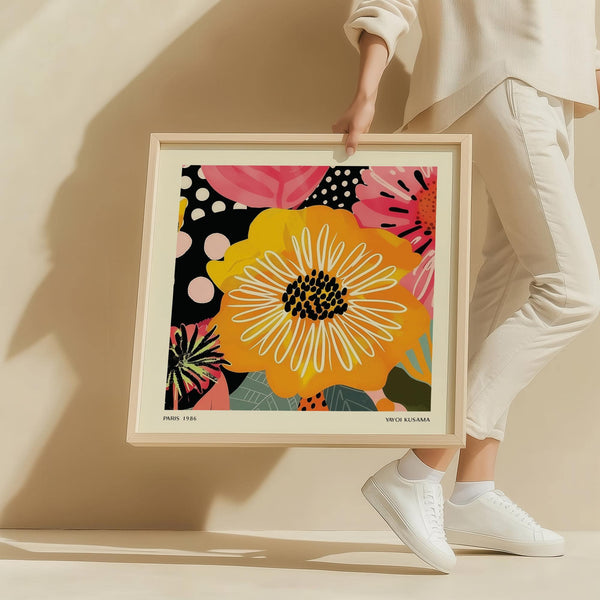 Bold yellow bloom featured in artistic flower posters collection