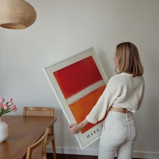 Orange abstract art inspired by Mark Rothko's style