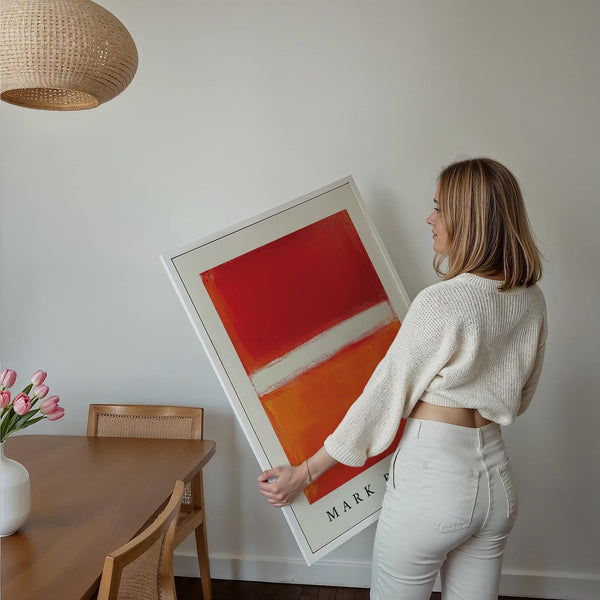 Orange abstract art inspired by Mark Rothko's style