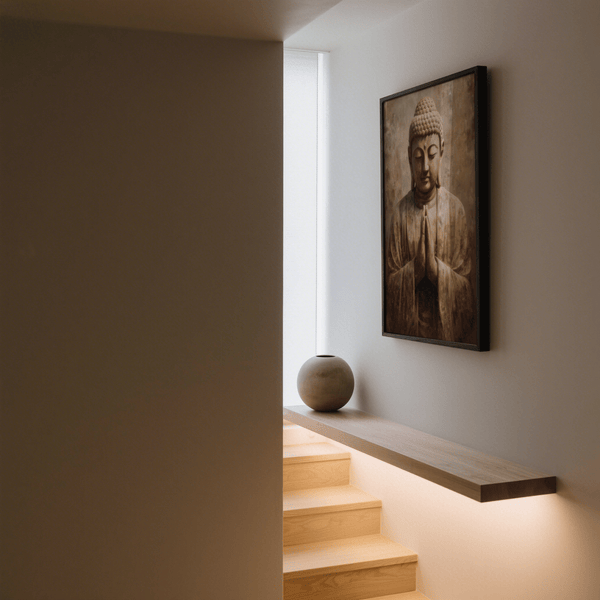 Meditative Art Print as calming art print for yoga space featuring brown tones