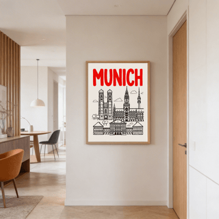 Angle shot of architecture print highlighting negative space and thin strokes