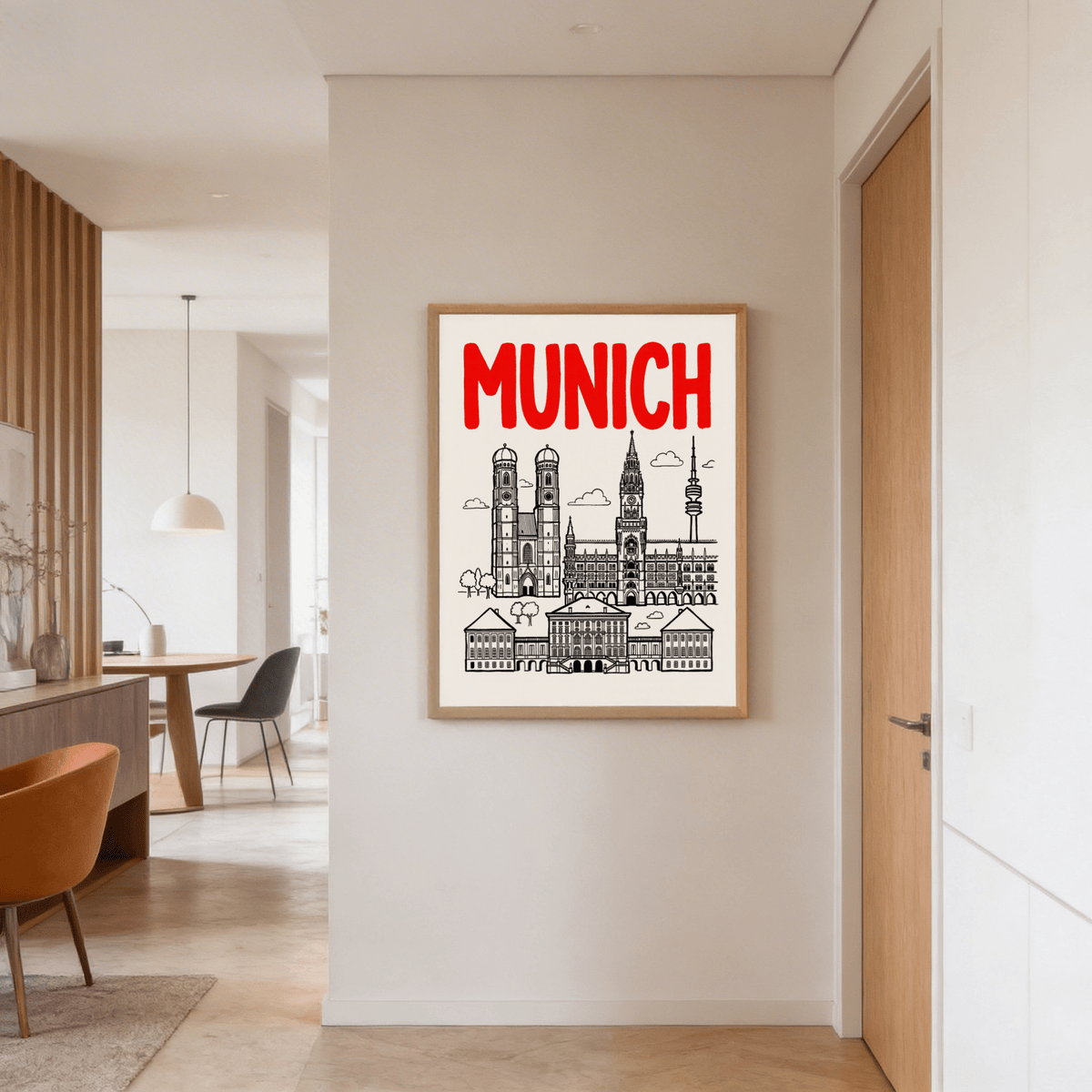 Angle shot of architecture print highlighting negative space and thin strokes