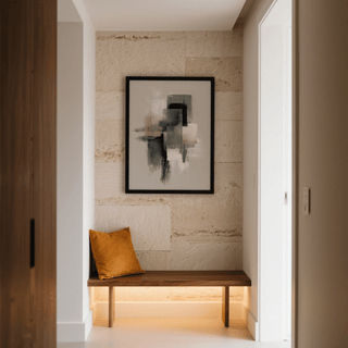 Neutral Wabi Sabi Wall Art in Beige and Gray intended as neutral bedroom poster