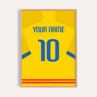 Colombia Football Shirt Poster with custom name and number 10